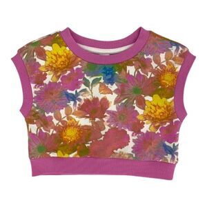 BP 100% Organic Cotton Sleeveless Pink Floral Crewneck Top Size 3 Months NWOT